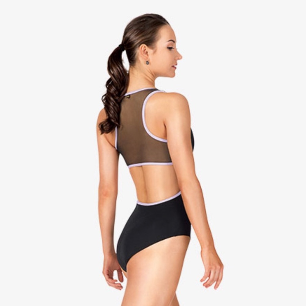 “Vera” mesh back racerback leotard